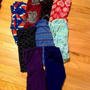 Lot of 9 pair L/XL LuLaRoe leggings GUC